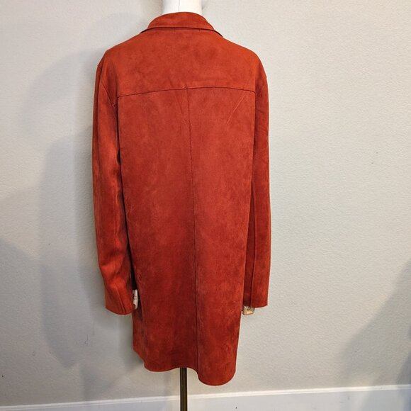 Premise Faux Suede Coat Red Pepper Sz XL - Picture 3 of 7